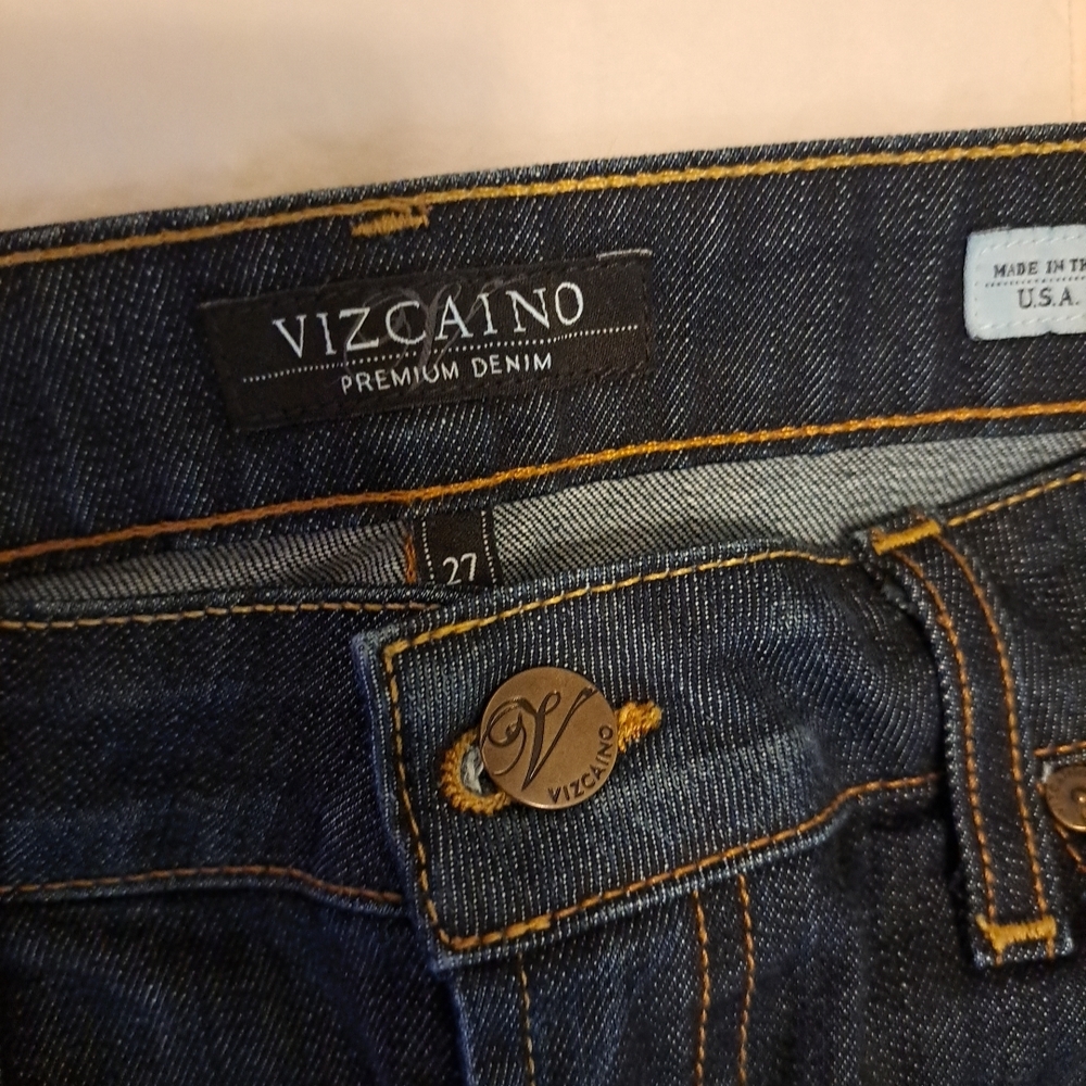 Vizcaino Jeans Sz 27 Blue EUC 5 Pkts Flared
